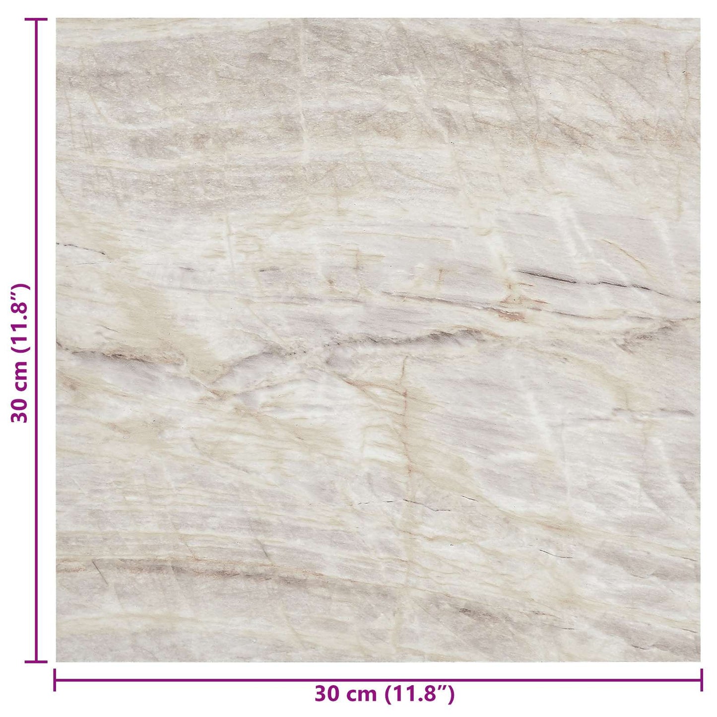 vidaXL Self-adhesive Flooring Planks 30.5 x 30.5 cm 20 pcs PVC Beige