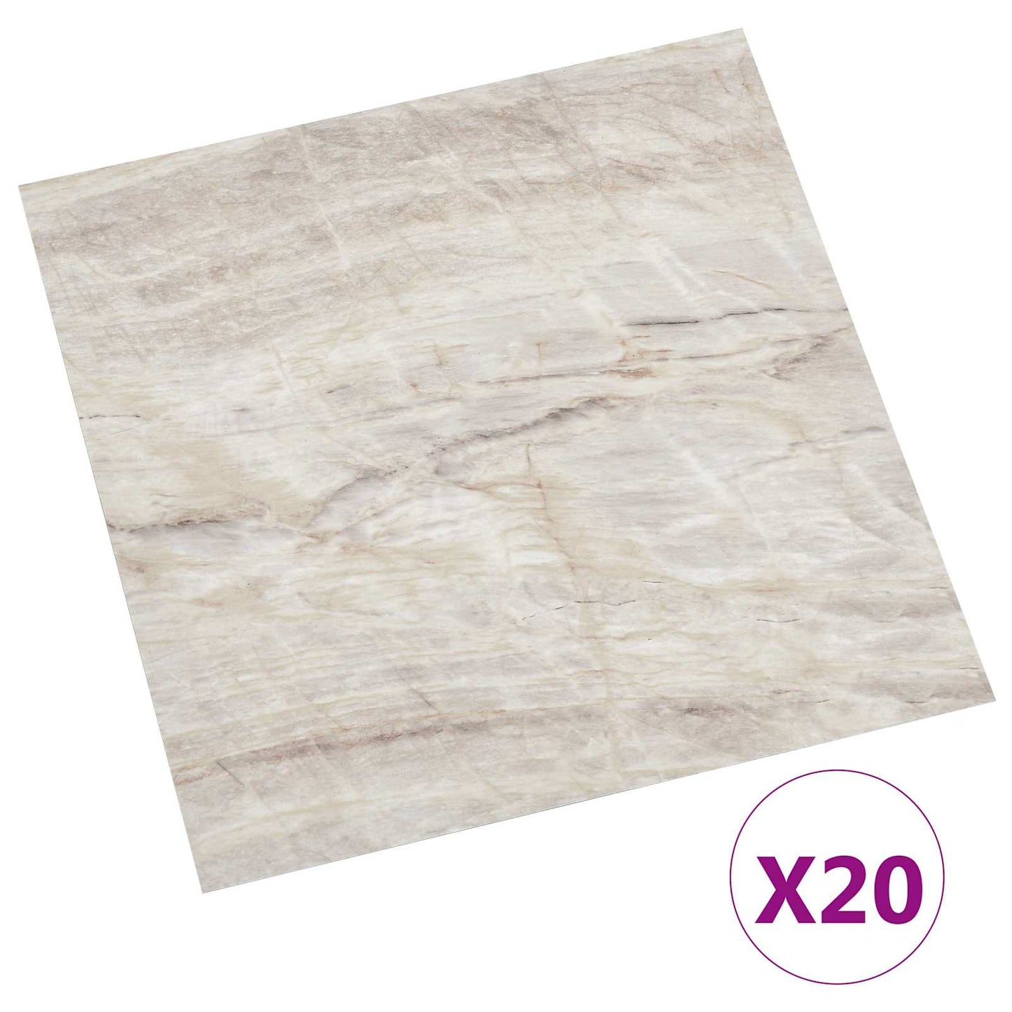 vidaXL Self-adhesive Flooring Planks 30.5 x 30.5 cm 20 pcs PVC Beige