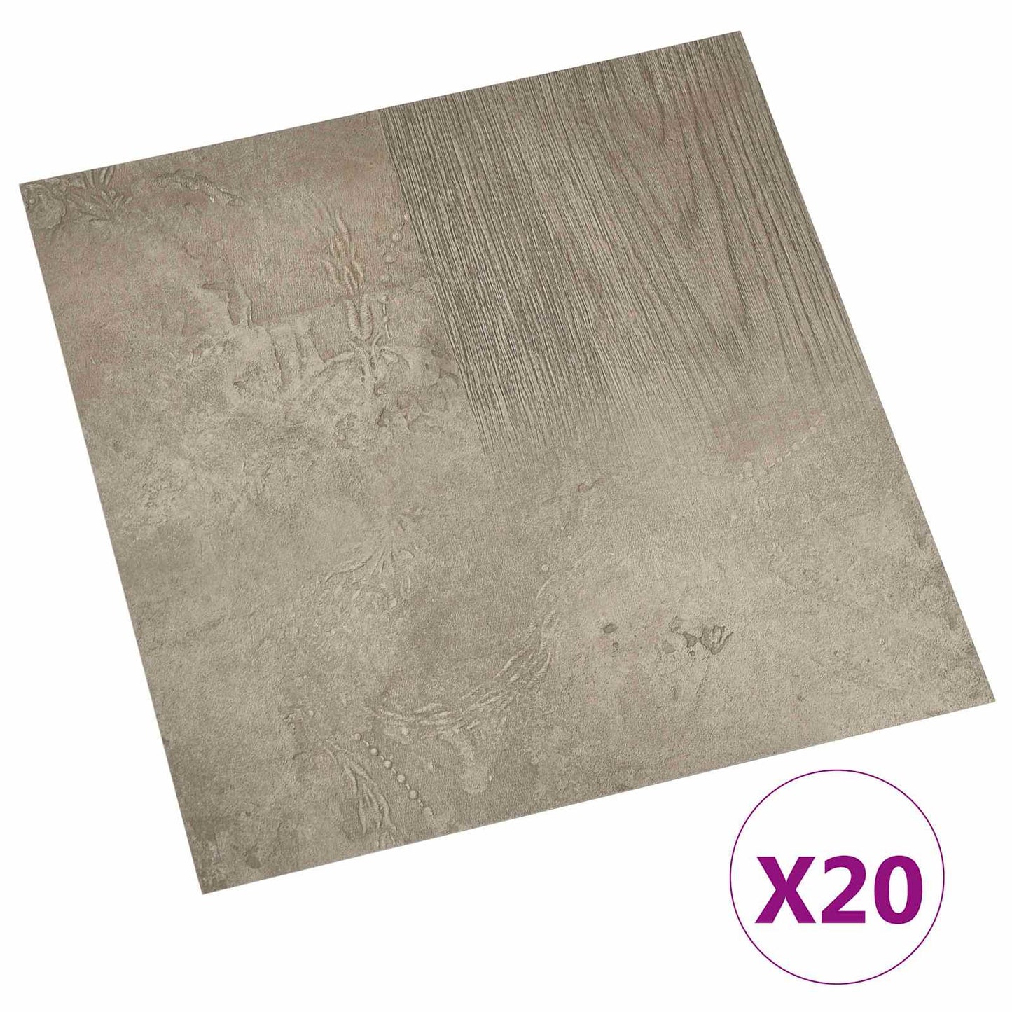 vidaXL Self-adhesive Flooring Planks 30.5 x 30.5 cm 20 pcs PVC