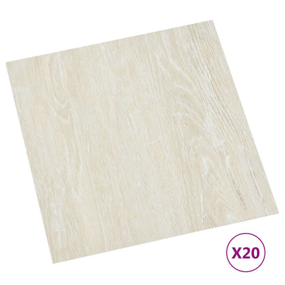 vidaXL Self-adhesive Flooring Planks 30.5 x 30.5 cm 20 pcs PVC Cream