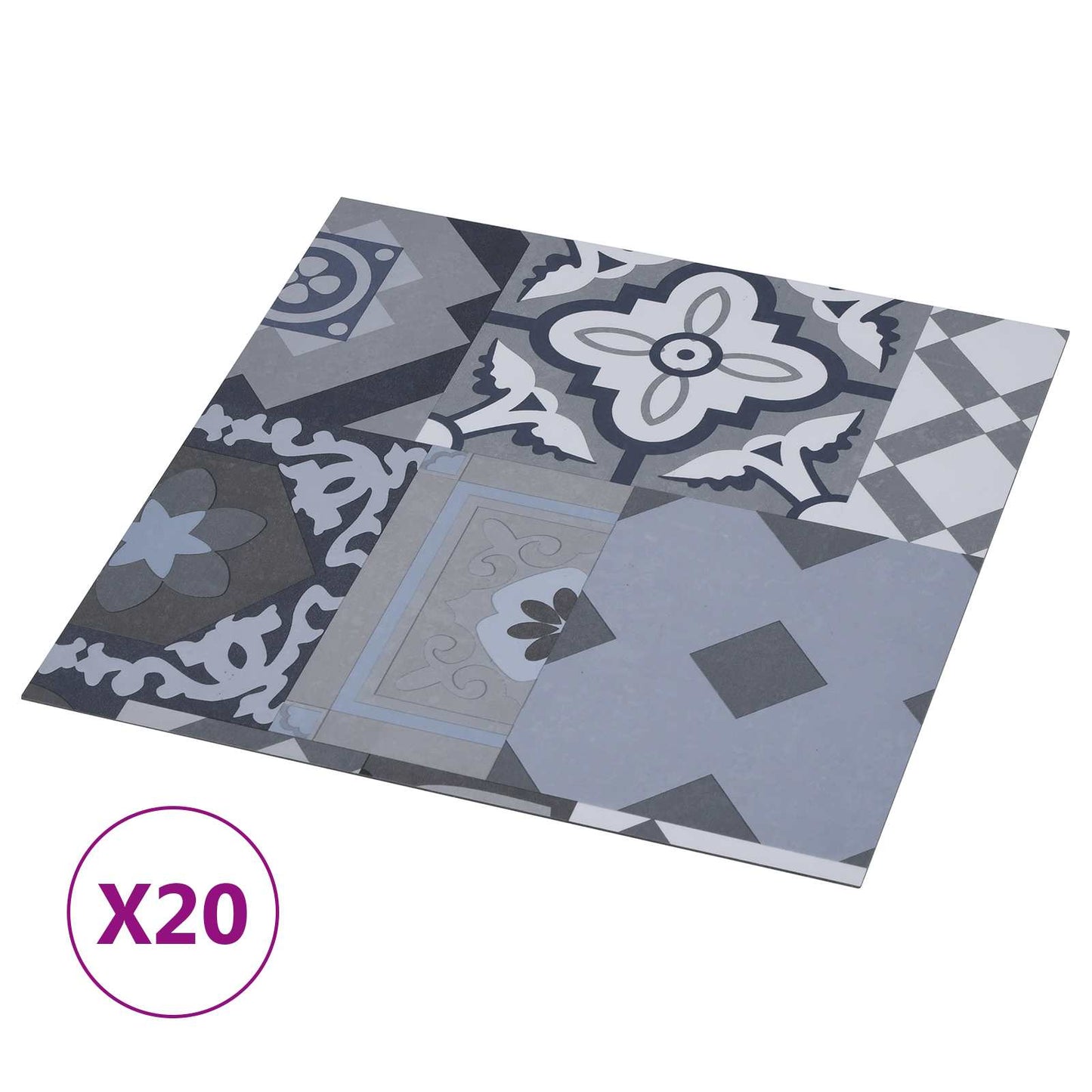 vidaXL Self-adhesive Flooring Planks 30.5 x 30.5 cm 20 pcs PVC
