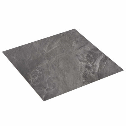 vidaXL Self-adhesive Flooring Planks 30.5 x 30.5 cm 20 pcs PVC Black