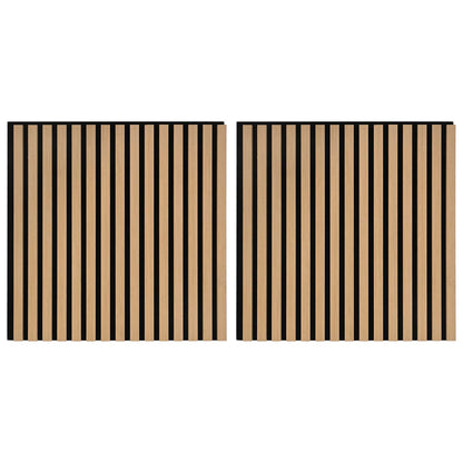 vidaXL Wall Panels 2 pcs 60.5 x 60 cm Natural