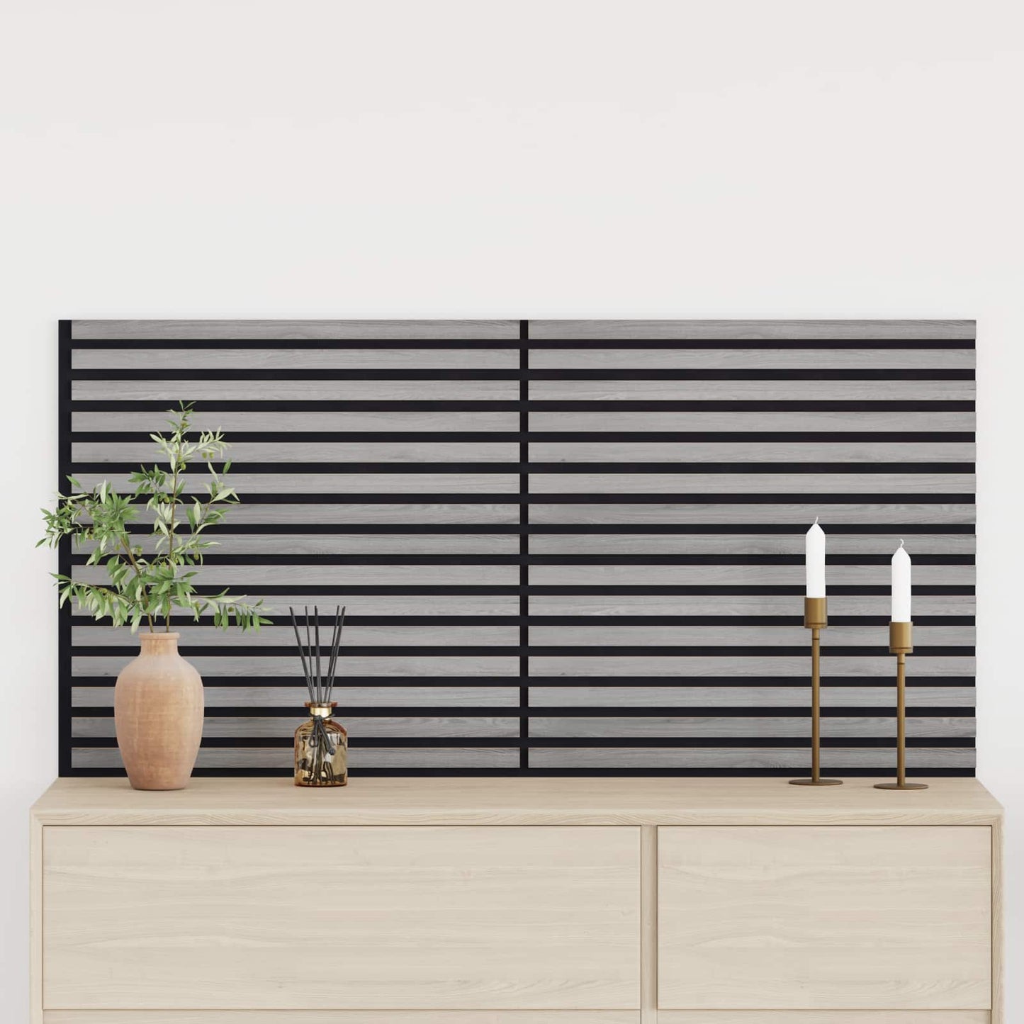 vidaXL Wall Panels 2 pcs Grey 60.5 x 60 cm