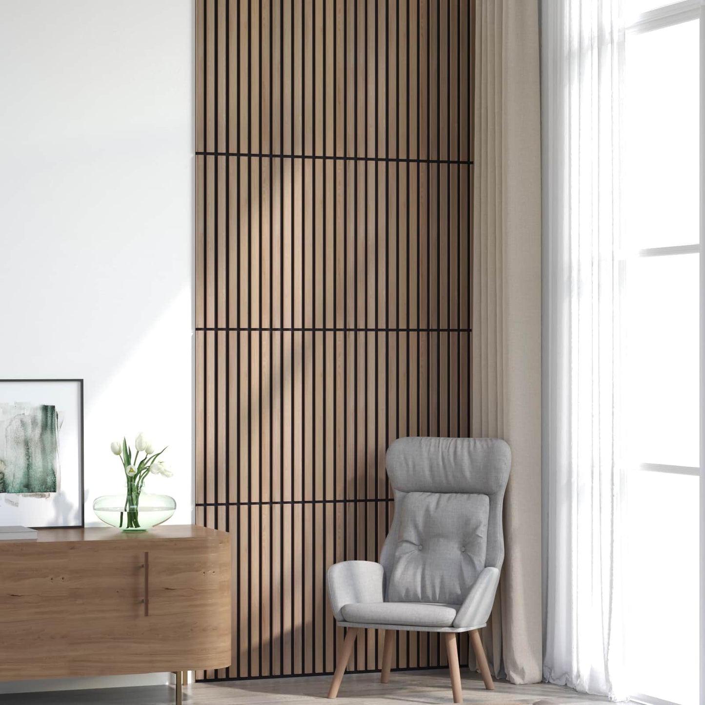 vidaXL Wall Panels 8 pcs Brown 60.5 x 60 cm