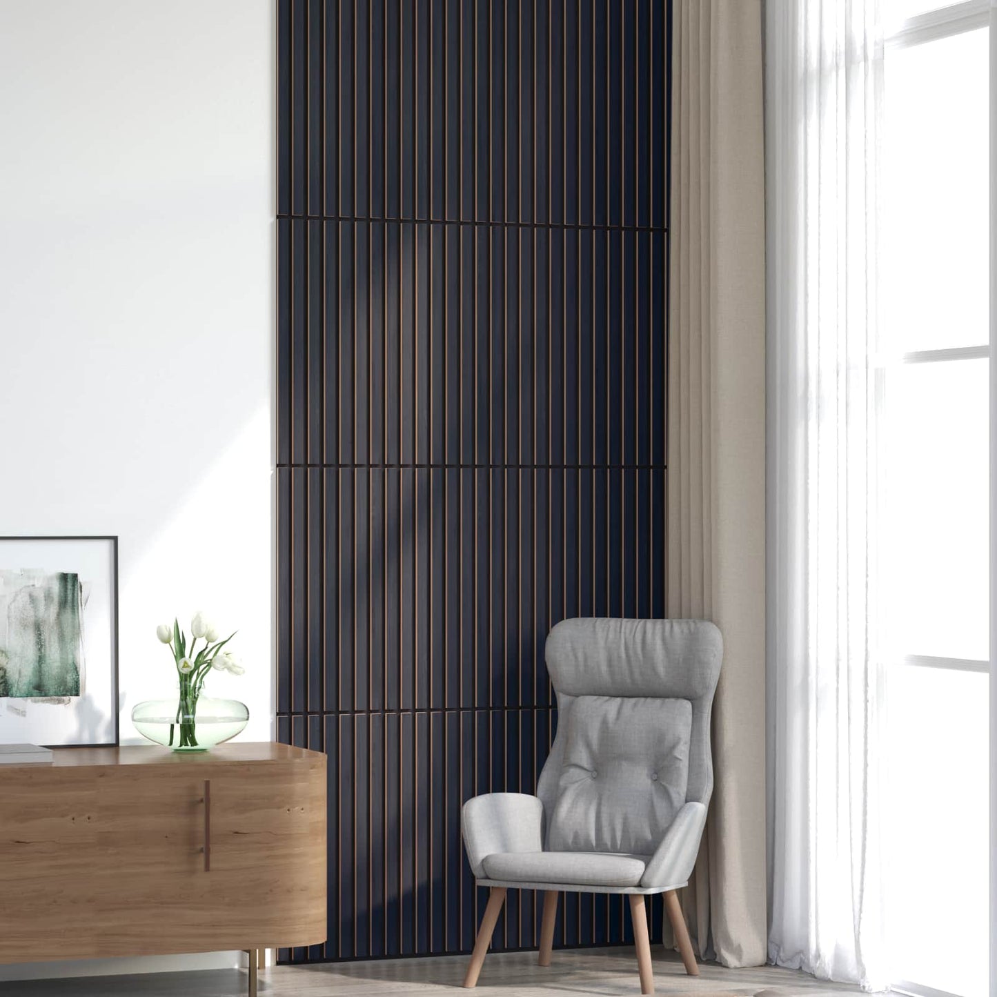 vidaXL Wall Panels 8 pcs 60.5 x 60 cm Anthracite