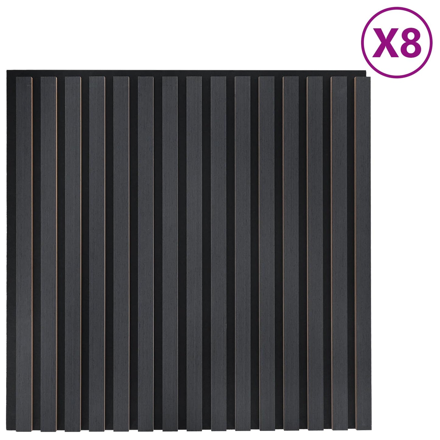 vidaXL Wall Panels 8 pcs 60.5 x 60 cm Anthracite