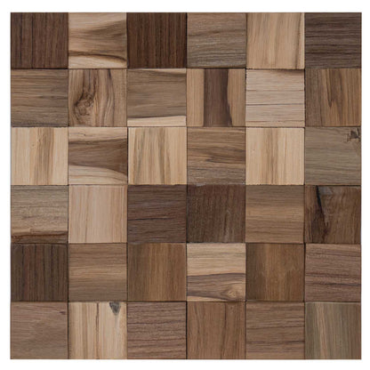 vidaXL Wall Panel 11 pcs Natural 30 x 30 x 2 cm
