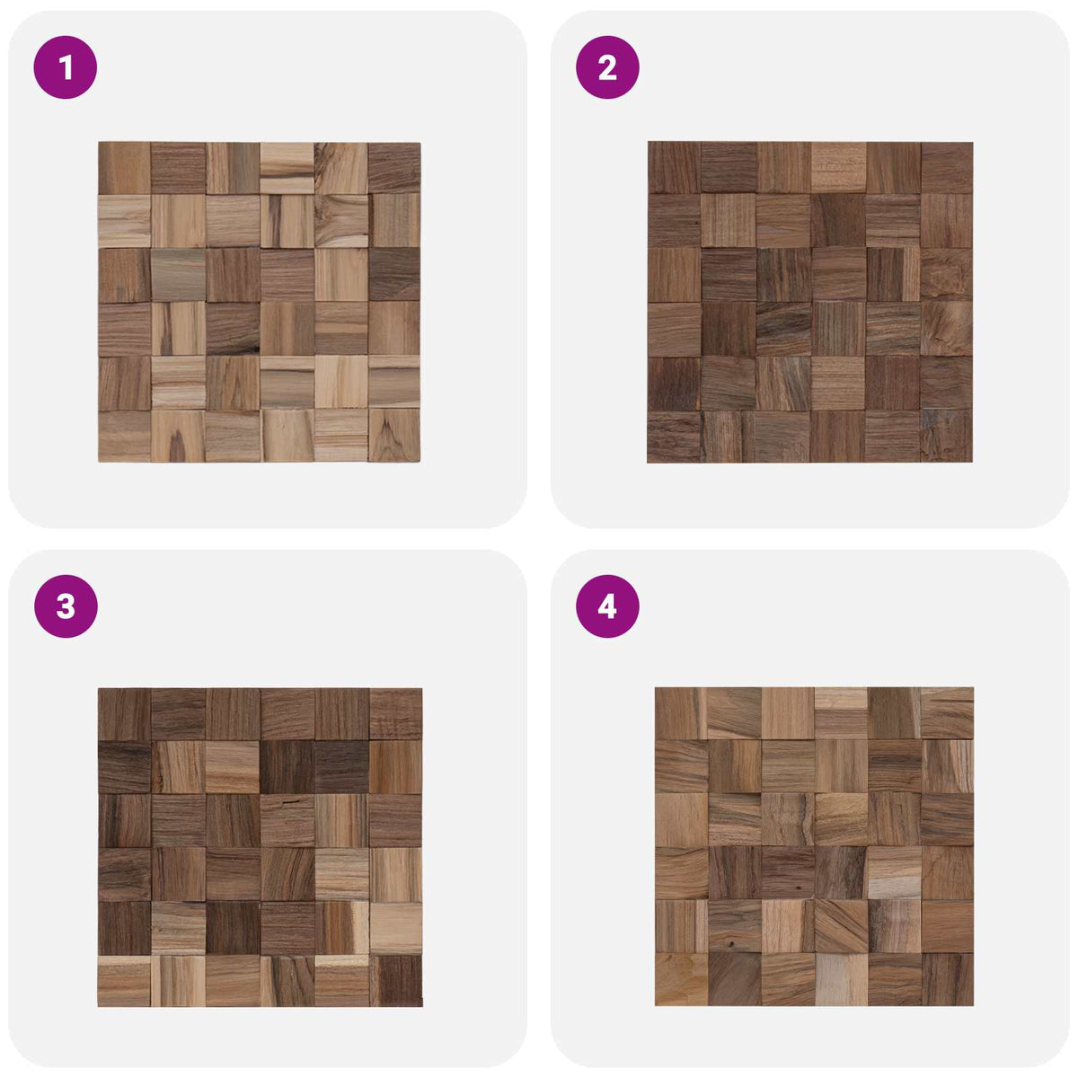 vidaXL Wall Panel 11 pcs Natural 30 x 30 x 2 cm