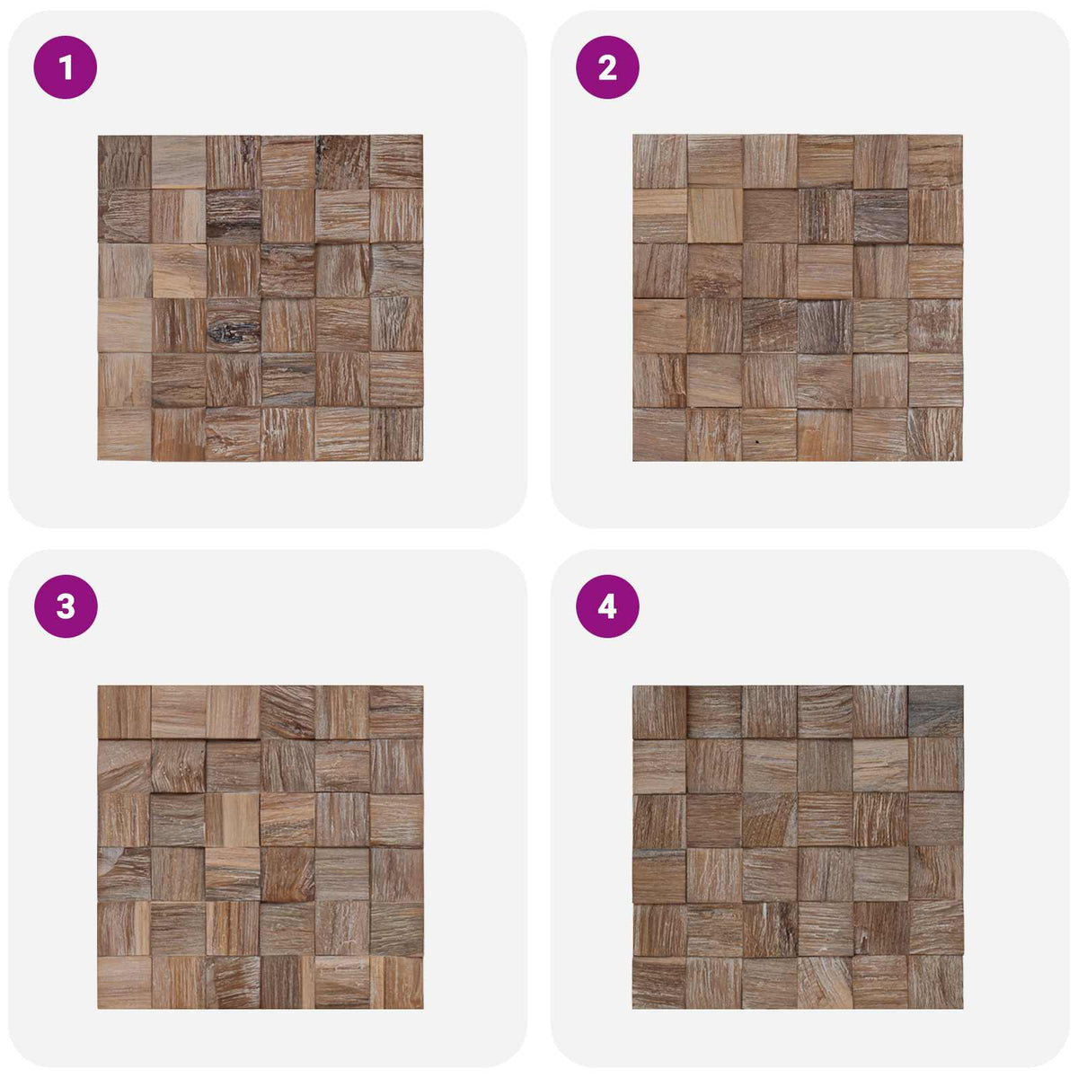 vidaXL Wall Panel 11 pcs Natural 30 x 30 x 2 cm