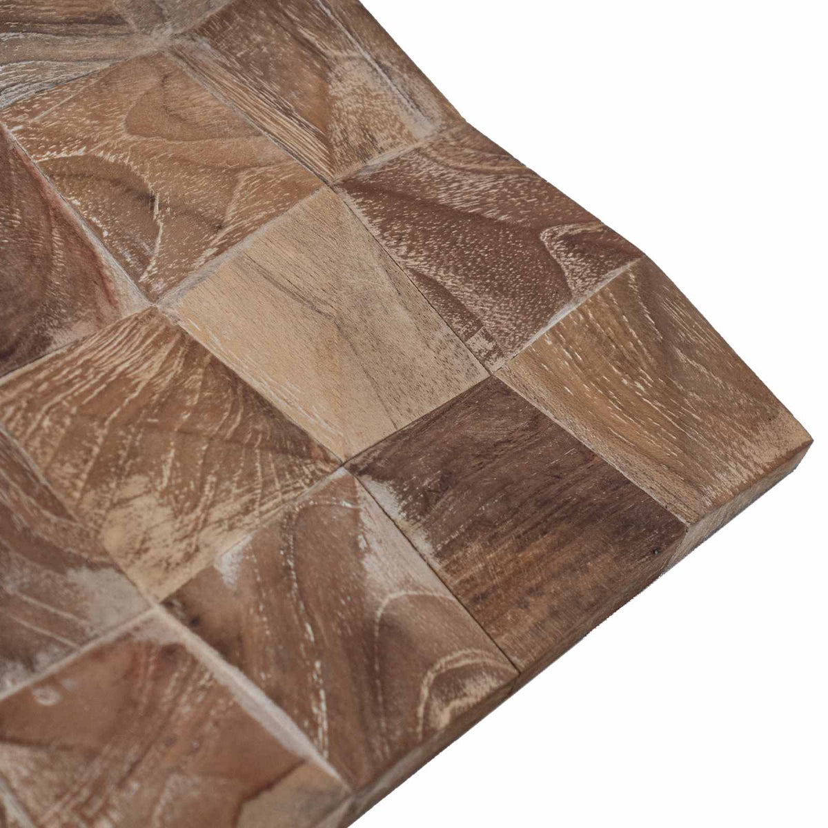 vidaXL Wall Panel 11 pcs Whitewashed 30 x 30 x 2 cm Solid Teak wood