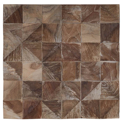 vidaXL Wall Panel 11 pcs Whitewashed 30 x 30 x 2 cm Solid Teak wood