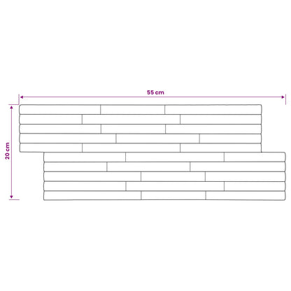 vidaXL Wall Panel 10 pcs Natural 55 x 20 x 2 cm