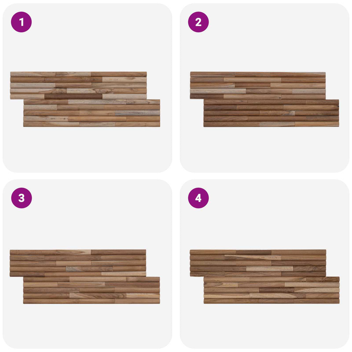 vidaXL Wall Panel 10 pcs Natural 55 x 20 x 2 cm
