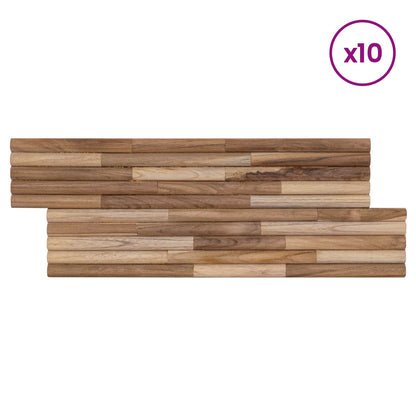 vidaXL Wall Panel 10 pcs Natural 55 x 20 x 2 cm