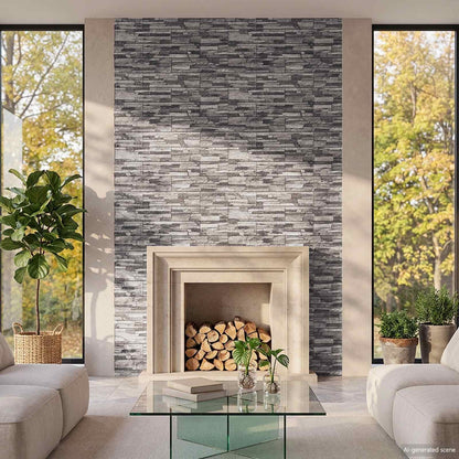 vidaXL Wall Panels 10 pcs 100 x 50 cm Dark Grey and Light Grey
