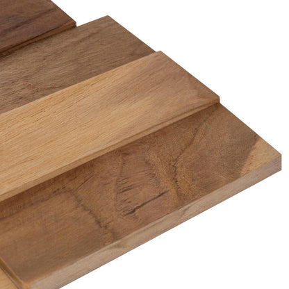 vidaXL Wall Panel 10 pcs Natural 56 x 18 x 2 cm Solid Teak wood