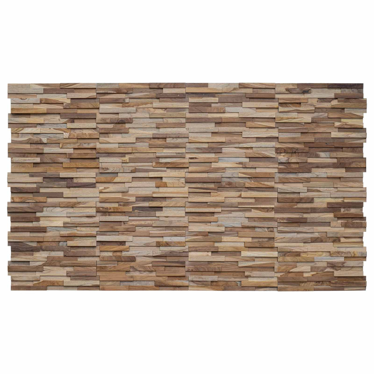 vidaXL Wall Panel 10 pcs Natural 56 x 18 x 2 cm Solid Teak wood