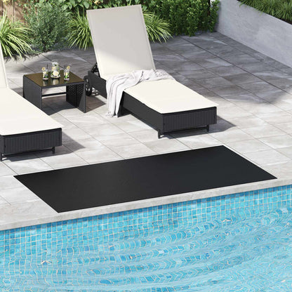 vidaXL Floor Mat with Checker Plate 1 x 2 m Black Rubber