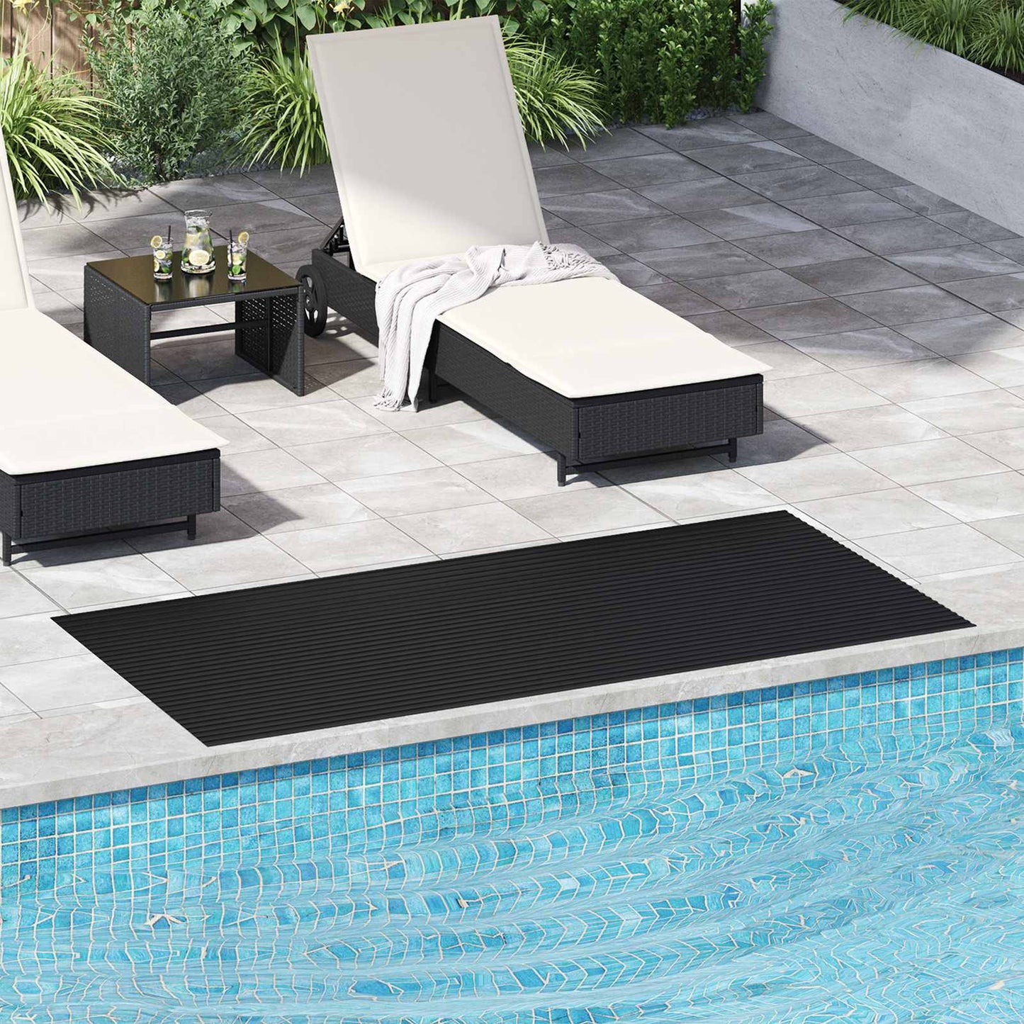 vidaXL Floor Mat Black 1 x 2 m Rubber