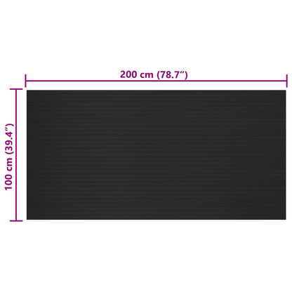 vidaXL Floor Mat Black 1 x 2 m Rubber