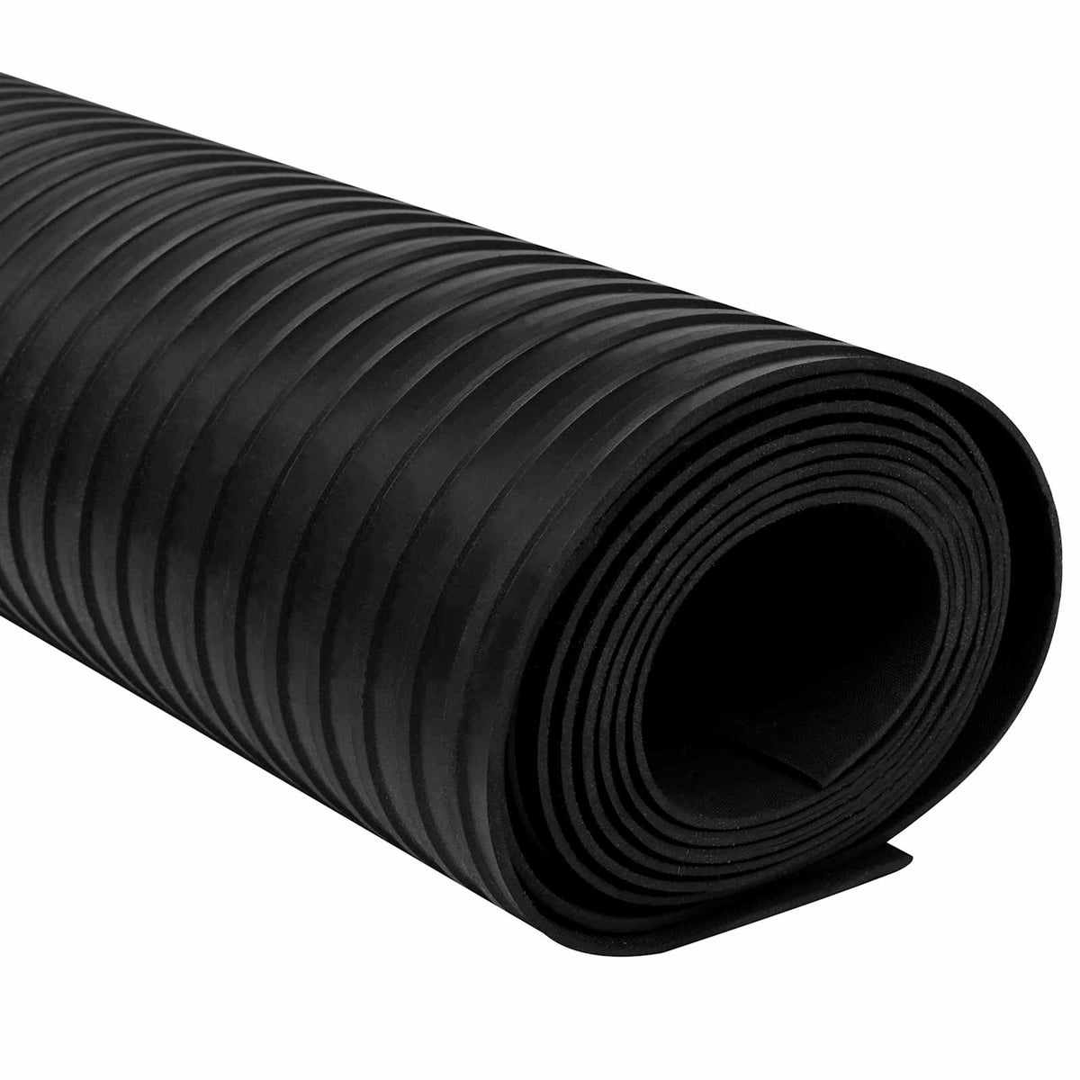 vidaXL Floor Mat with Wide Rib 1 x 5 m Black Rubber