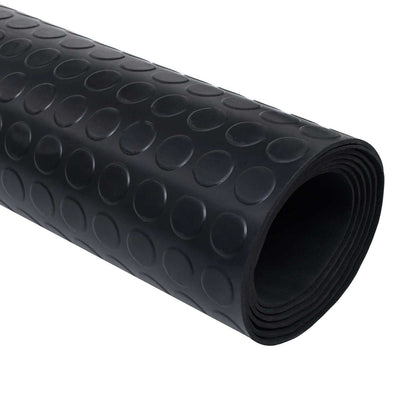 vidaXL Floor Mat with Dots 1 x 2 m Black Rubber