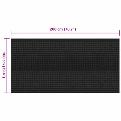 vidaXL Floor Mat with Dots 1 x 2 m Black Rubber
