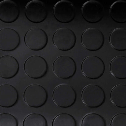 vidaXL Floor Mat with Dots 1 x 5 m Black Rubber
