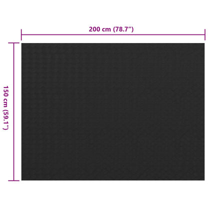 vidaXL Floor Mat Black 1.5 x 2 m Rubber