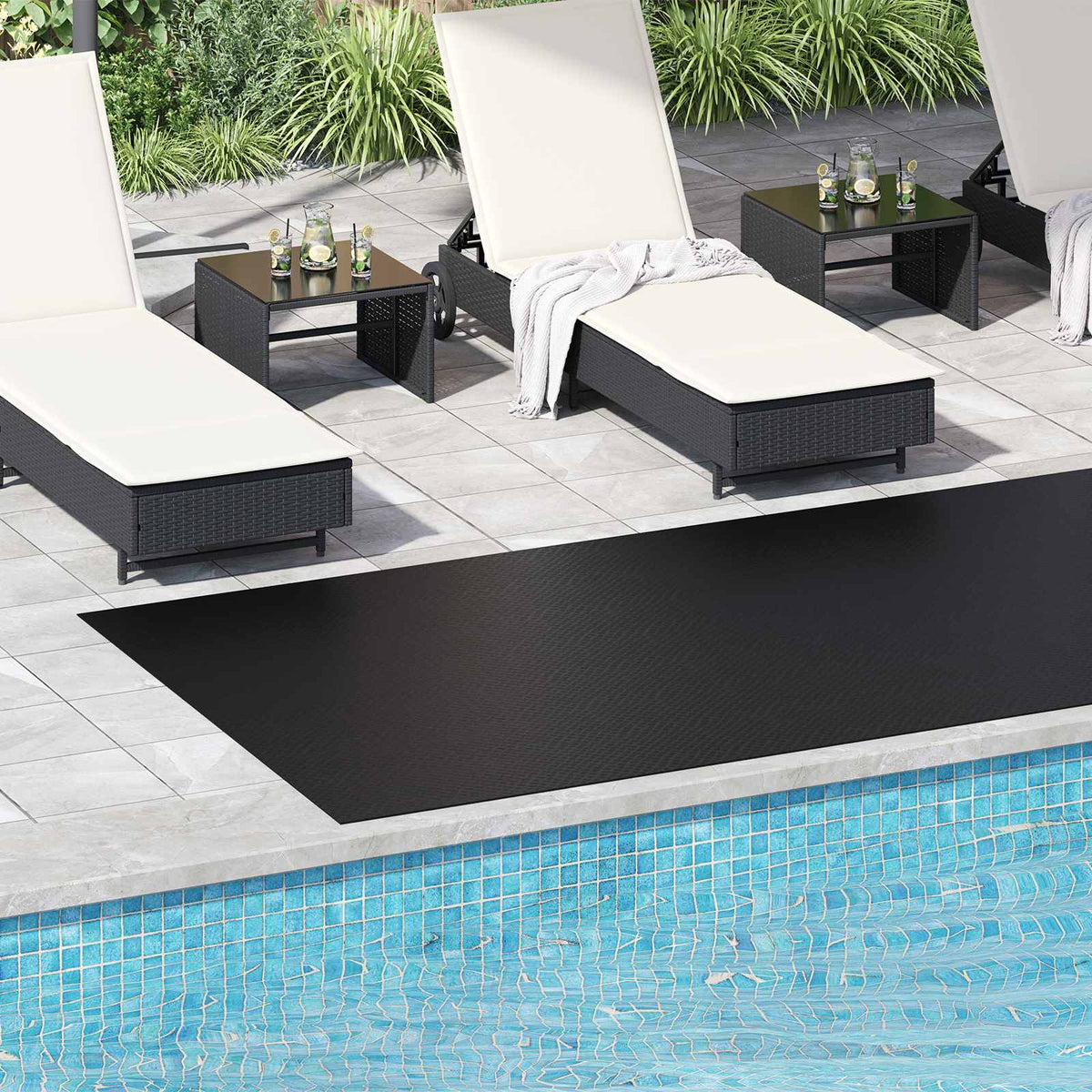 vidaXL Floor Mat Black 1.5 x 4 m Rubber