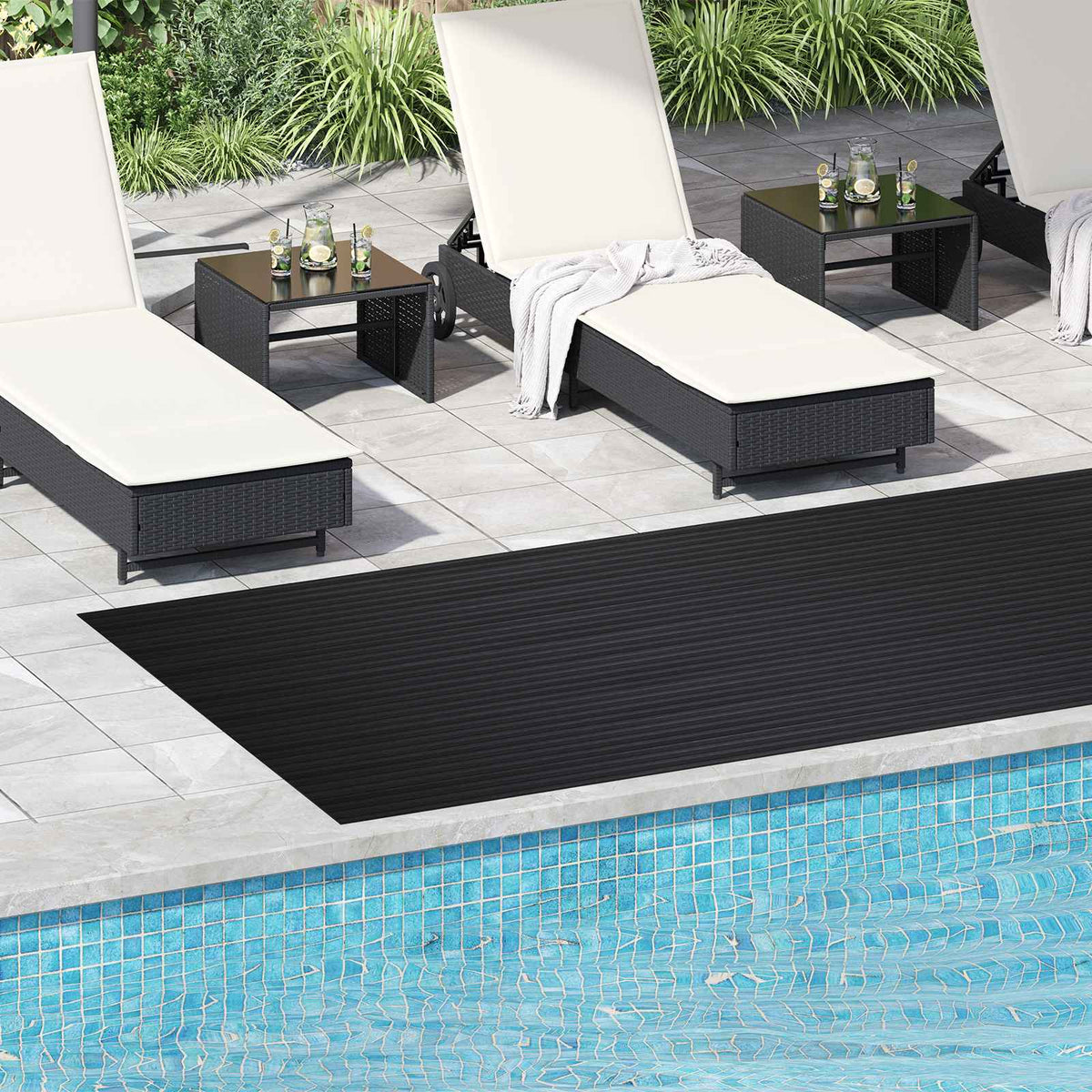 vidaXL Floor Mat Black 1.5 x 4 m Rubber