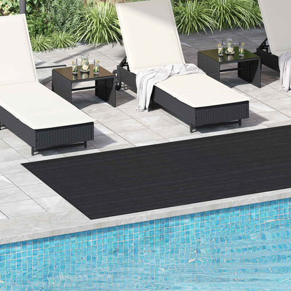 vidaXL Floor Mat Black 1.5 x 4 m Rubber