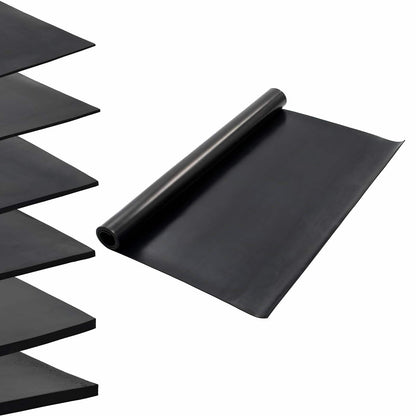 vidaXL Floor Mat Black 1.2 x 2 m Rubber