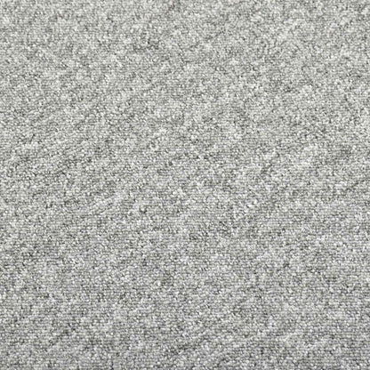 vidaXL Carpet 20 pcs Light Grey 50 x 50 cm 100% Polypropylene