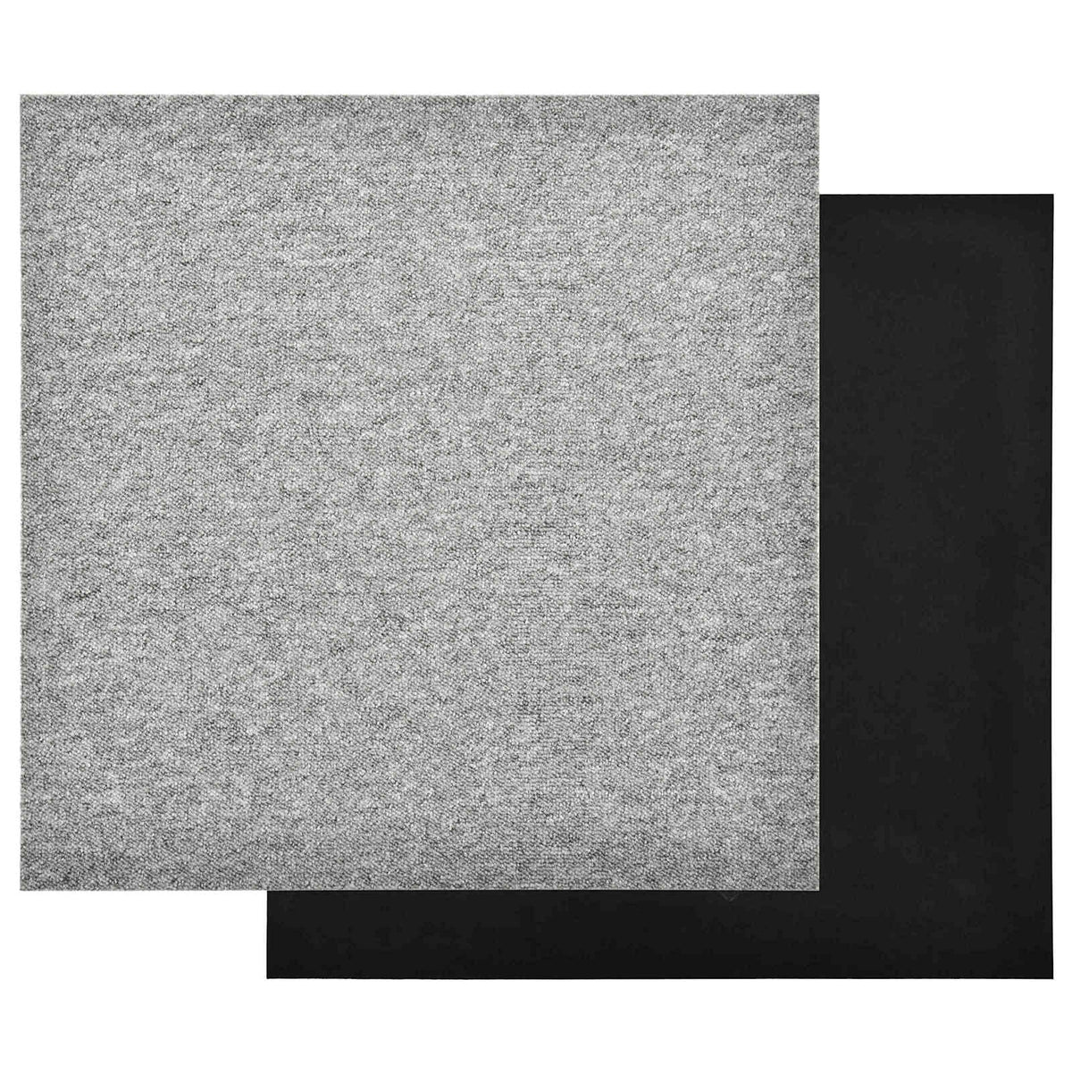 vidaXL Carpet 20 pcs Light Grey 50 x 50 cm 100% Polypropylene
