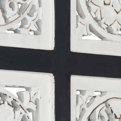 vidaXL Art Decor Black and White 40 x 40 x 1.5 cm Engineered Wood