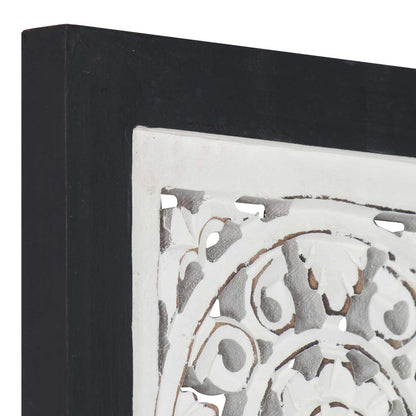vidaXL Art Decor Black and White 40 x 40 x 1.5 cm Engineered Wood