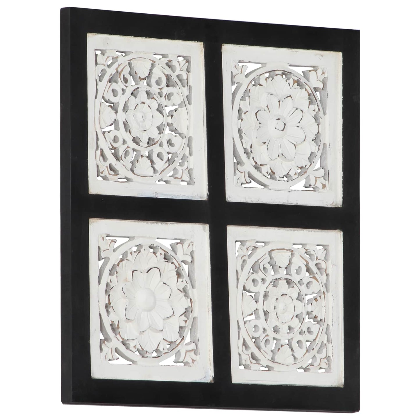 vidaXL Art Decor Black and White 40 x 40 x 1.5 cm Engineered Wood