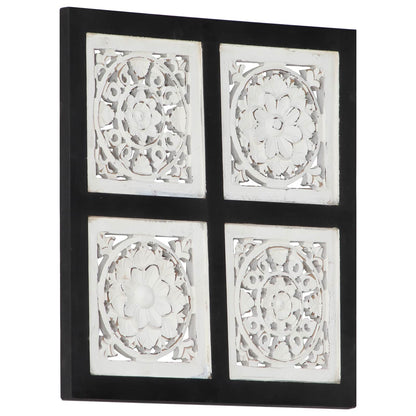 vidaXL Art Decor Black and White 40 x 40 x 1.5 cm Engineered Wood