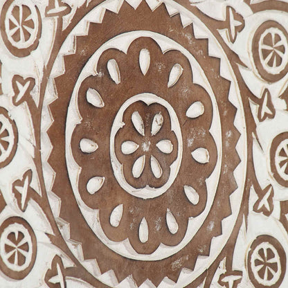 vidaXL Art Decor 2 pcs Brown and White 40 x 40 x 1.5 cm