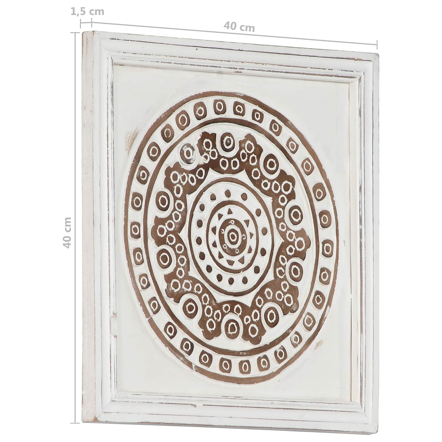 vidaXL Art Decor 2 pcs Brown and White 40 x 40 x 1.5 cm