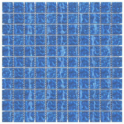 vidaXL Mosaic Tile 11 pcs 50 x 50 cm Blue Glass