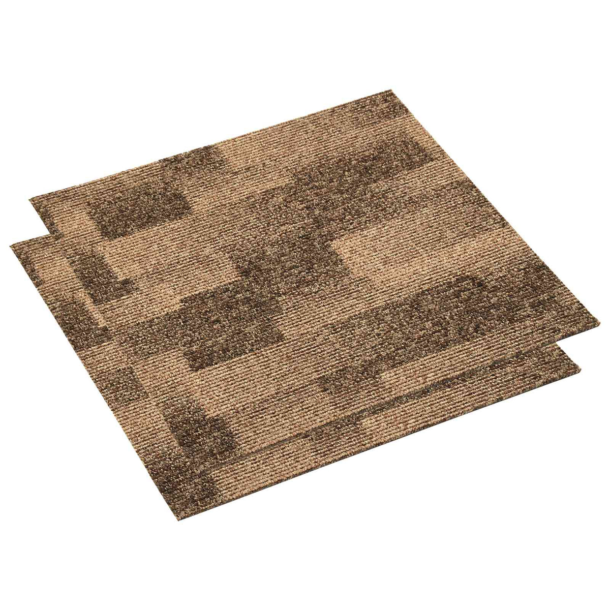 vidaXL Floor Carpet 20 pcs Brown 50 x 50 cm PP Low Pile