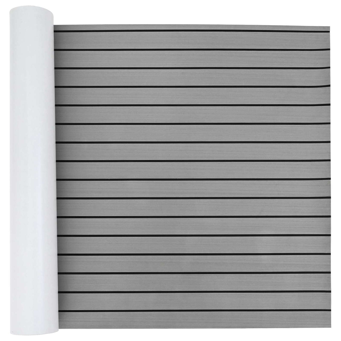 vidaXL Boat Mat Striped Light Grey and Black 240 x 90 cm EVA