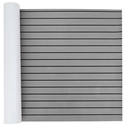 vidaXL Boat Mat Striped Light Grey and Black 240 x 90 cm EVA