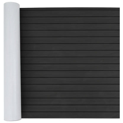 vidaXL Boat Mat Striped Dark Grey and Black 240 x 90 cm EVA