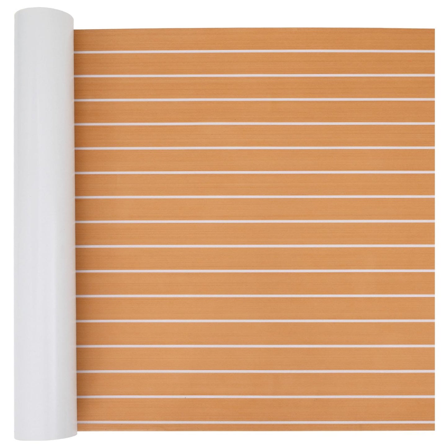 vidaXL Boat Mat Striped Brown and White 240 x 90 cm EVA