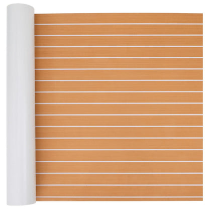vidaXL Boat Mat Striped Brown and White 240 x 90 cm EVA
