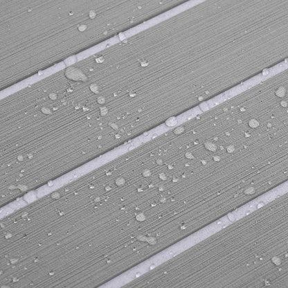 vidaXL Boat Mat Striped Light Grey and White 240 x 90 cm EVA
